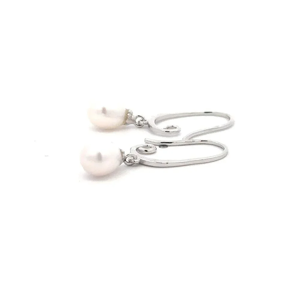 925 Sterling Silver Dangle Drop Freshwater Pearls - Picture 4 of 9